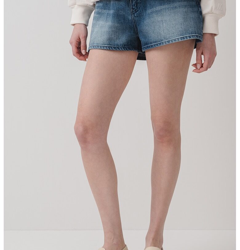 Къси дънки със средна талия - Тъмносин ARMANI EXCHANGE