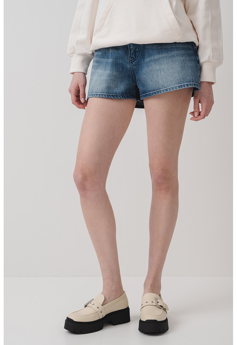 Къси дънки със средна талия - Тъмносин ARMANI EXCHANGE