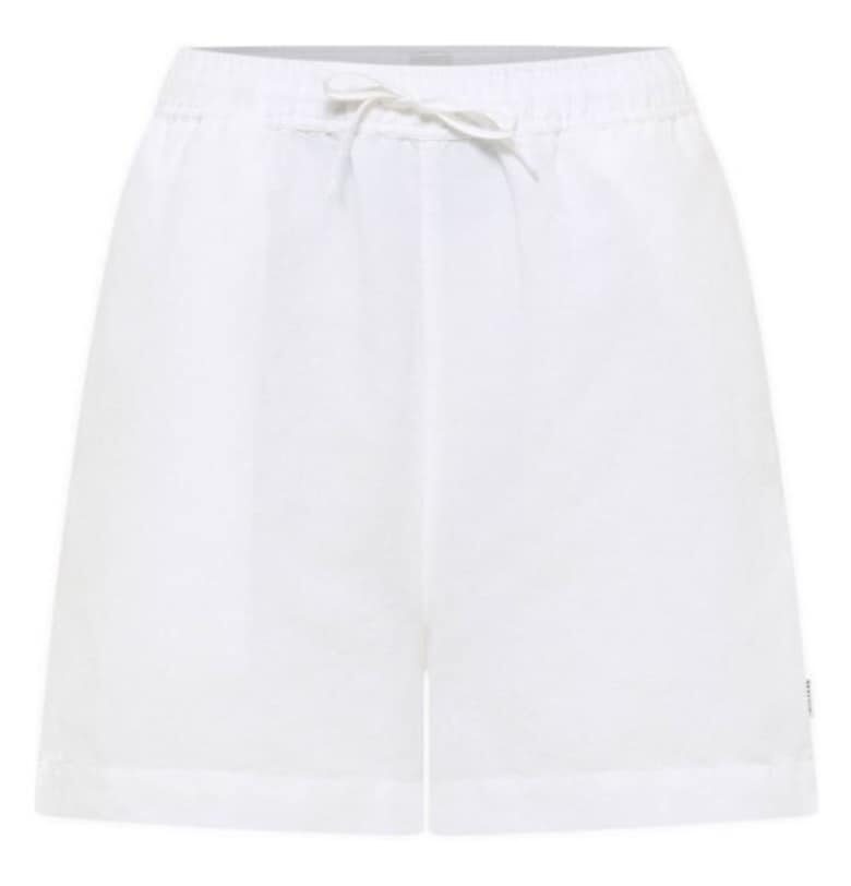 Къси панталони  памук - бели - 75% памук - 25% лен - Mustang