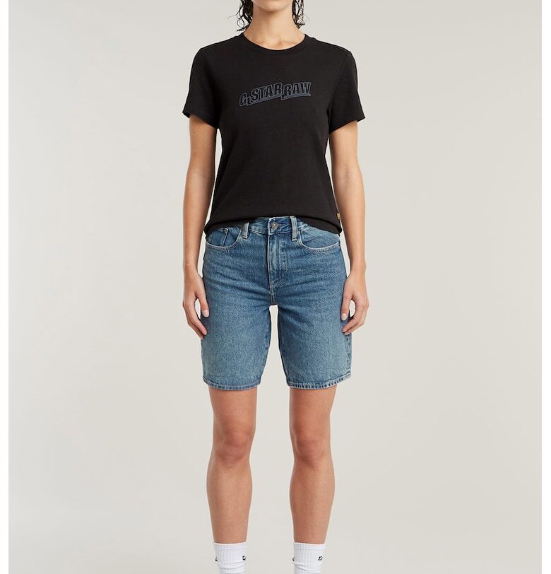 Къси прави дънки - Петролно синьо G-STAR