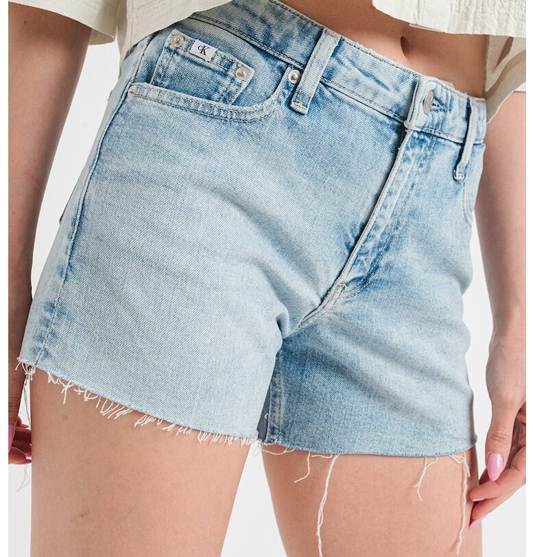 Къси слим дънки - Пастелносин CALVIN KLEIN JEANS