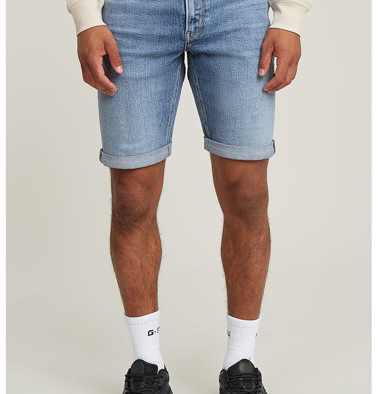Къси слим дънки - Син G-STAR