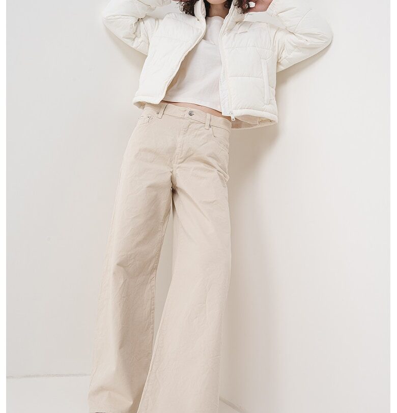 Късо бухнало яке с яка - Слонова кост Tommy Jeans