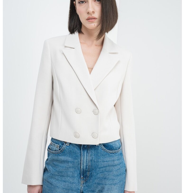 Късо двуредно сако - Крем GUESS