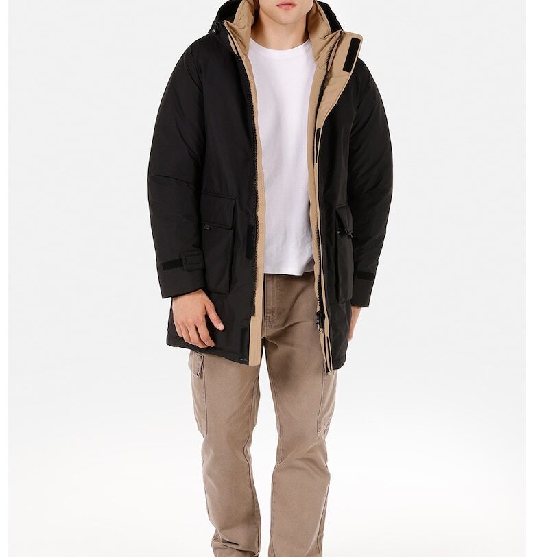 Късо зимно яке - Черен/Бежов COLINS