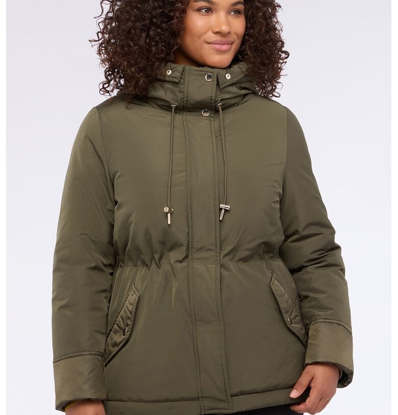 Късо зимно яке с качулка - Каки Fiorella Rubino