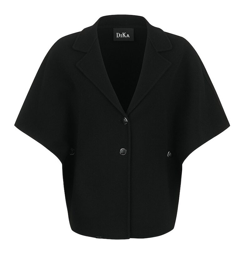 Късо палто от вълнен микс с V-образно деколте DiKa
