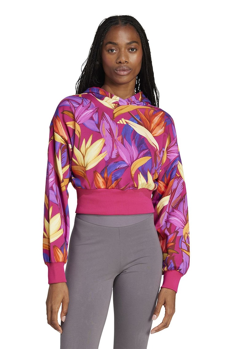 Късо памучно худи FARM Rio - Многоцветен adidas Sportswear