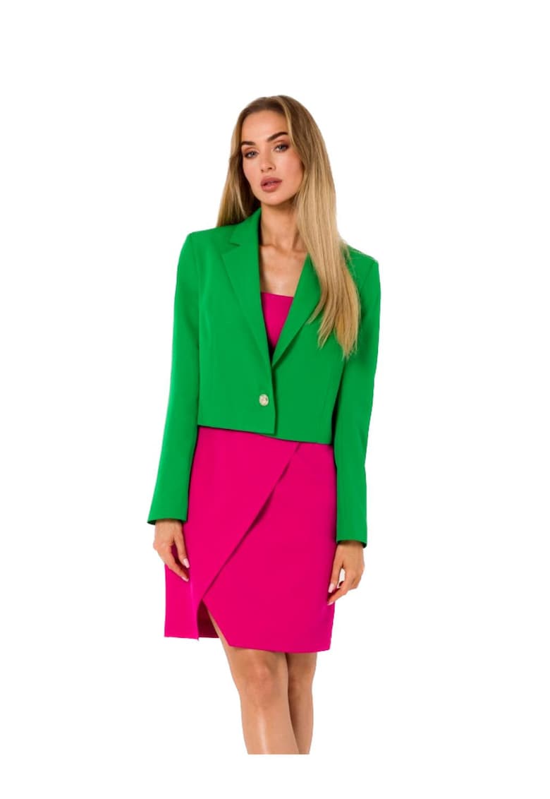 Късо сако - закопчаващо се с копче - Зелен MOE