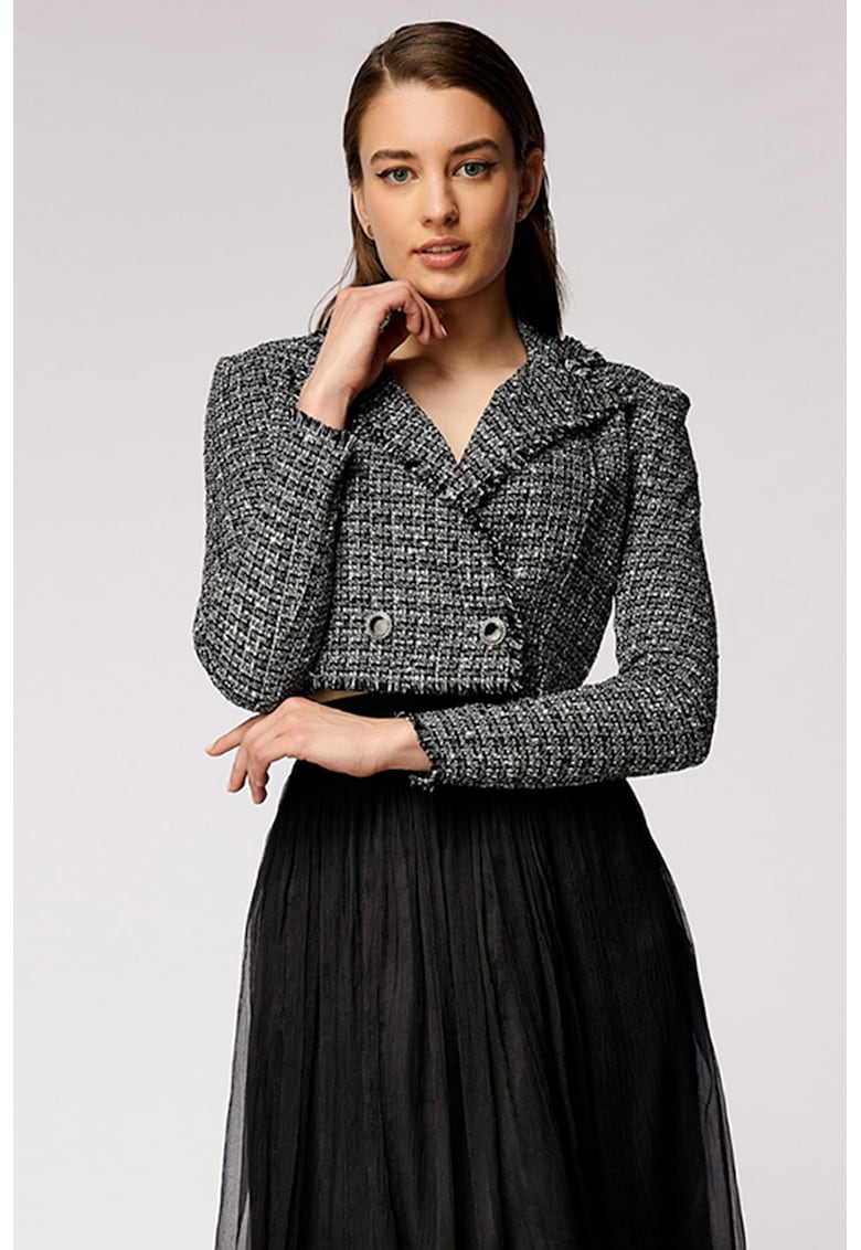 Късо сако от туид - Черен AVENUE No29