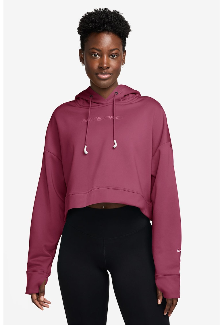 Късо худи с Therma-FIT и лого - Тъмнорозов Nike