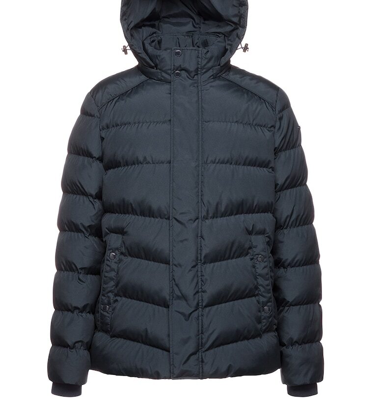 Късо яке Leitan с отделяща се качулка - Ултрамарин синьо Geox