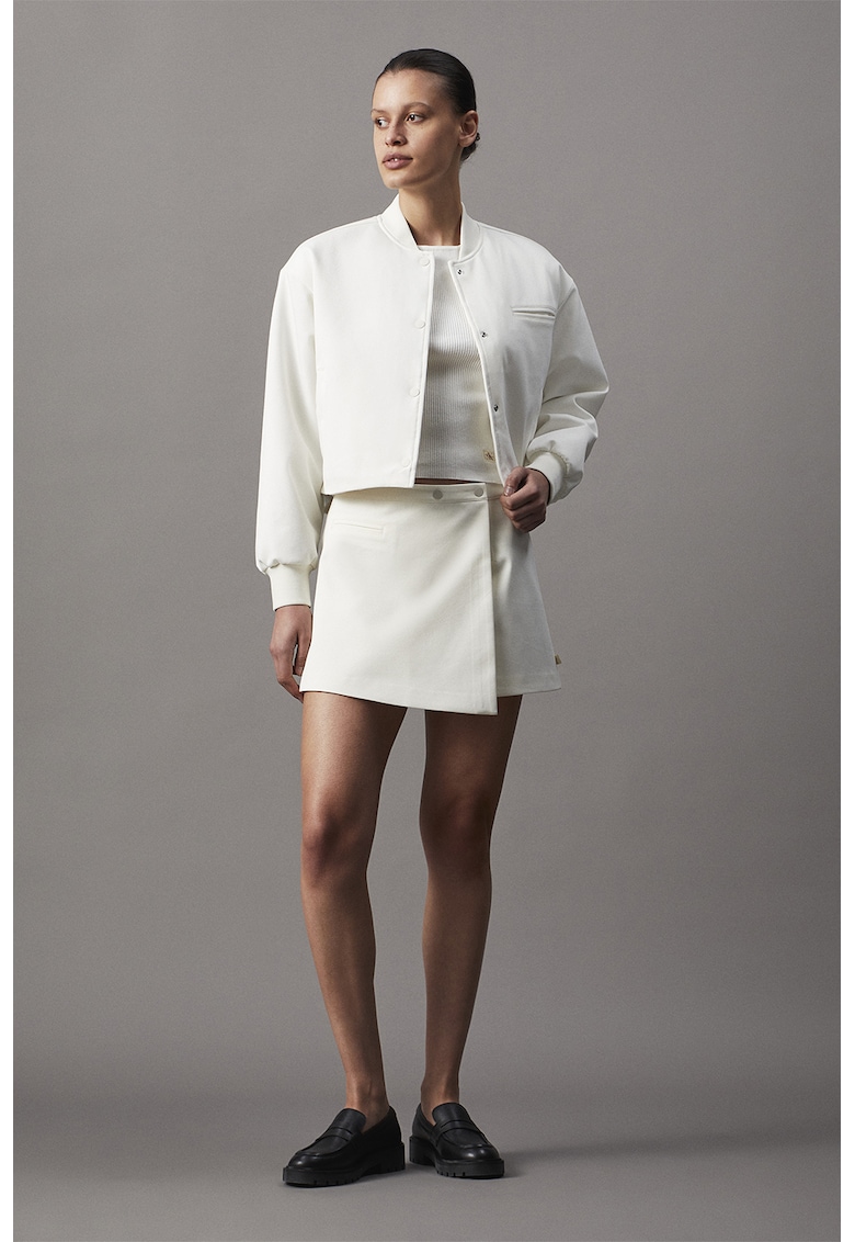 Късо яке Varsity - Слонова кост CALVIN KLEIN JEANS