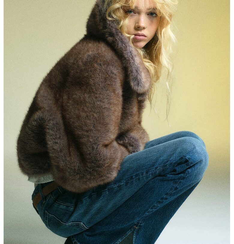 Късо яке от еко пух - Тъмнокафяв Mango