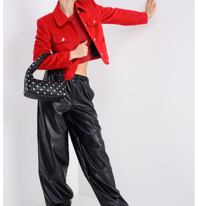 Късо яке с вълна - Червен HUGO