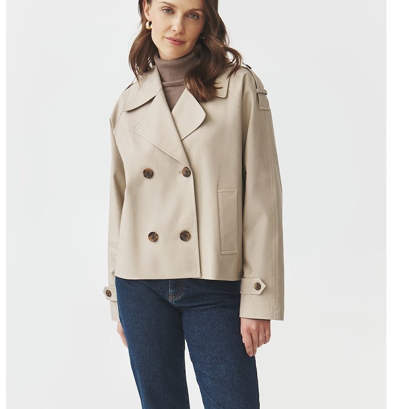 Късо яке с памук - Светло бежово Tatuum