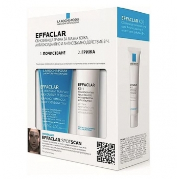 ЛА РОШ-ПОЗЕ ЕФАКЛАР К Крем акне обновяващ 30 мл.+подарък измиващ гел 50 мл. цена
