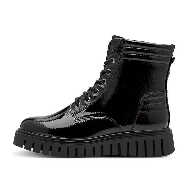 Лачени кожени боти с цип Marco Tozzi