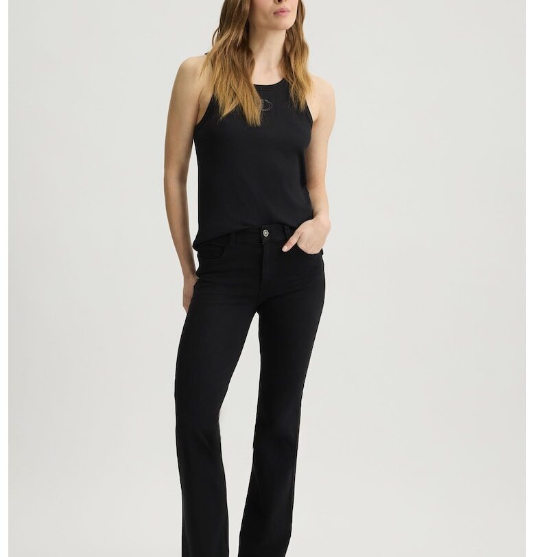 Леко разкроени дънки с висока талия - Черен Liu Jo