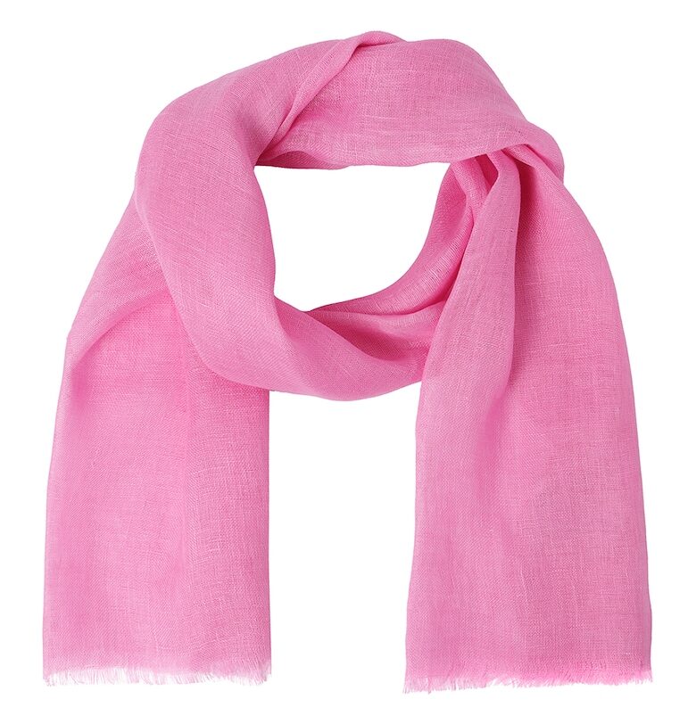 Ленен шал с незавършен подгъв - Пастелнорозов Tatuum