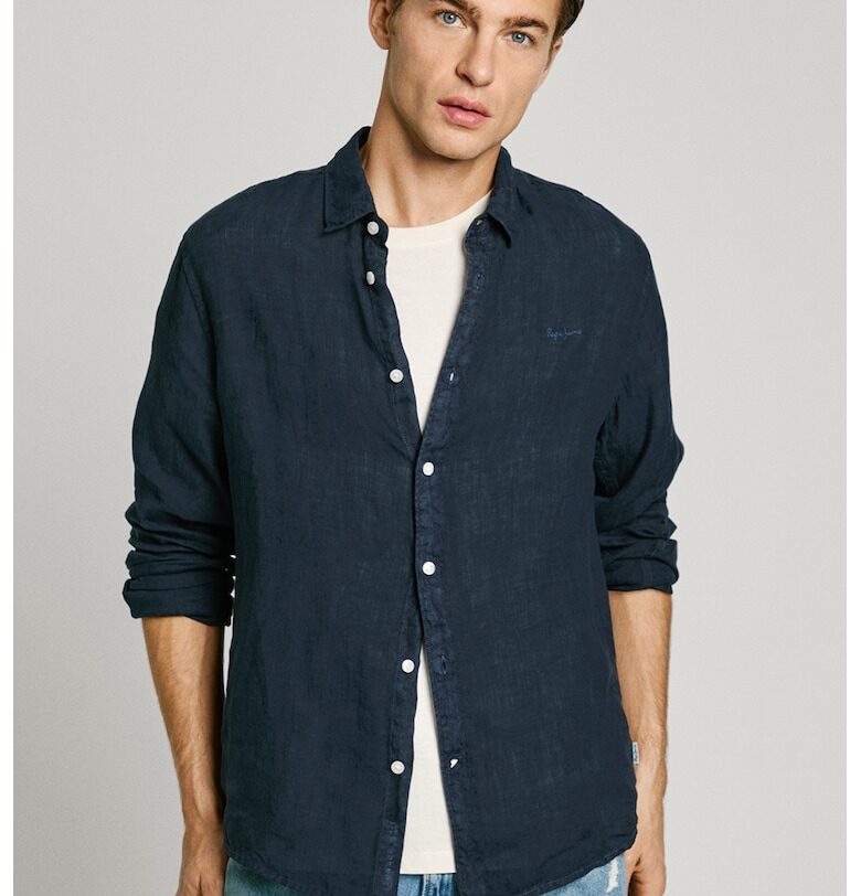 Ленена риза - Ултрамарин синьо Pepe Jeans London