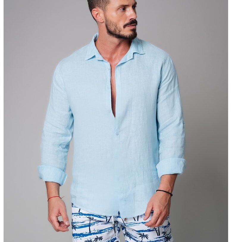 Ленена риза с класическа яка uFIT