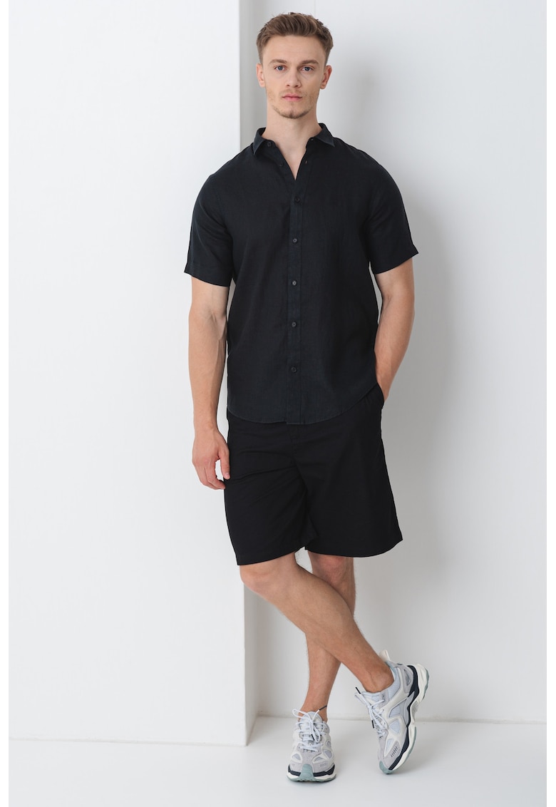 Ленена риза с къси ръкави ARMANI EXCHANGE