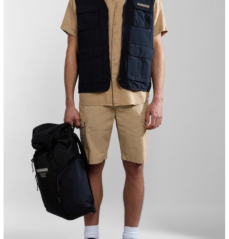 Ленена риза с къси ръкави - Бежов Napapijri