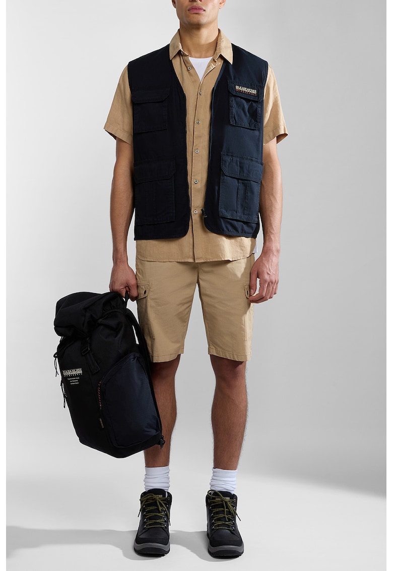 Ленена риза с къси ръкави - Бежов Napapijri