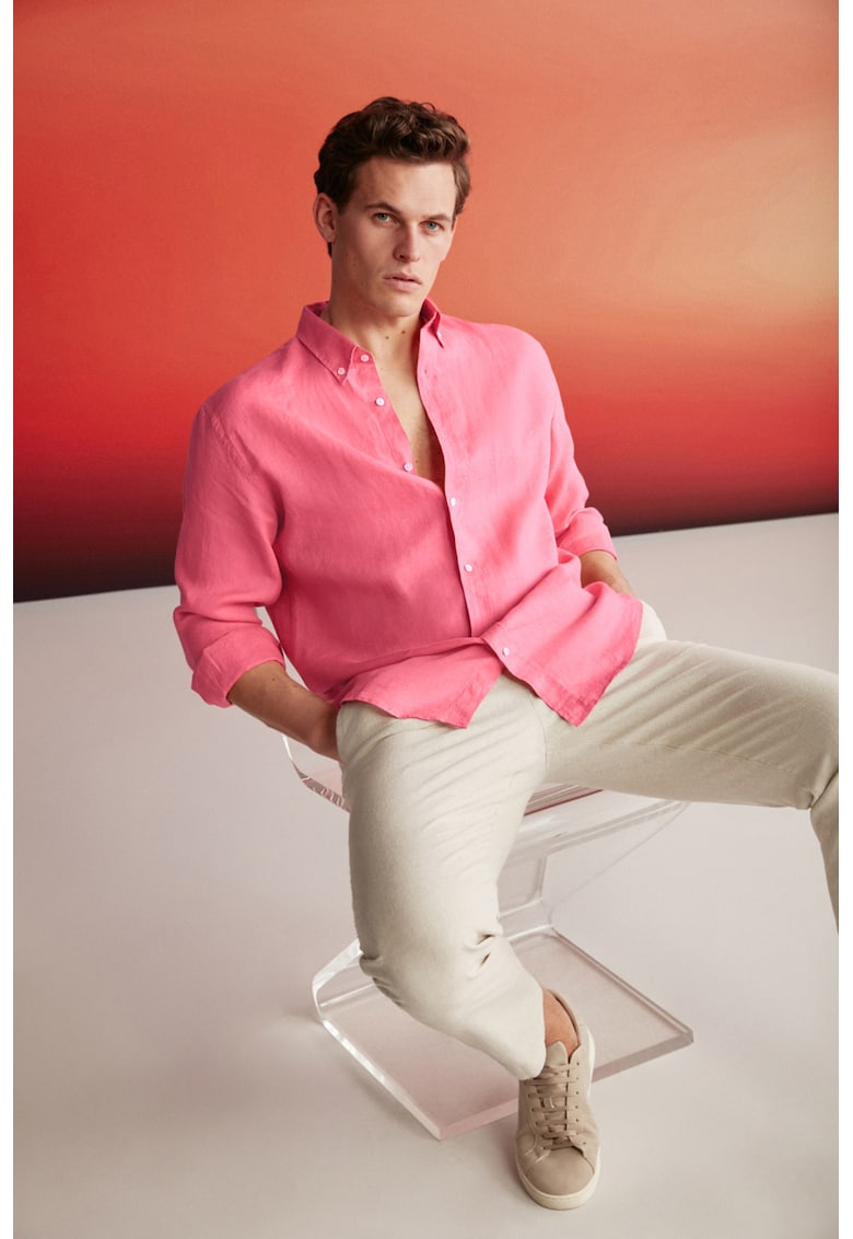 Ленена риза със свободна кройка - Фуксия GRIMELANGE