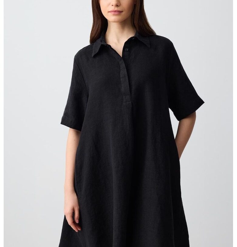 Ленена рокля - Черен JIMMY KEY