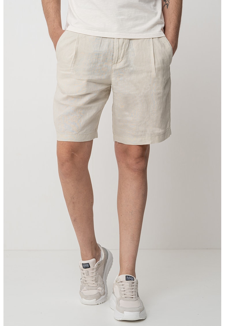 Ленени бермуди - Слонова кост United Colors of Benetton