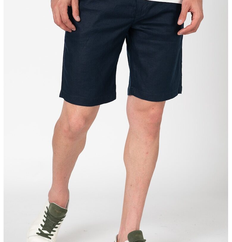 Ленени бермуди чино - Тъмносин United Colors of Benetton