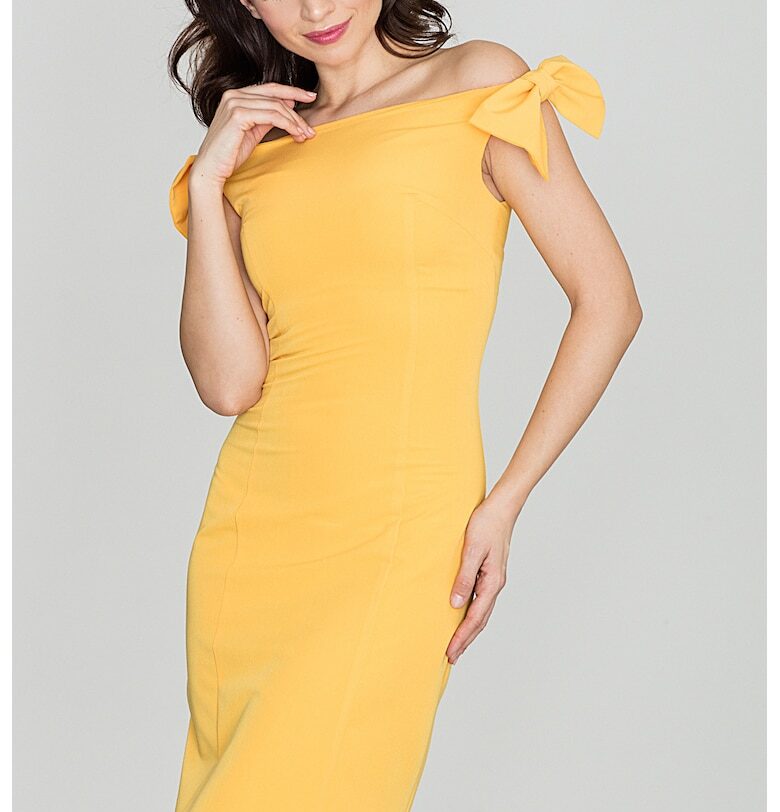 Ленитиф рокля K028 - жълта - полиестер Lenitif