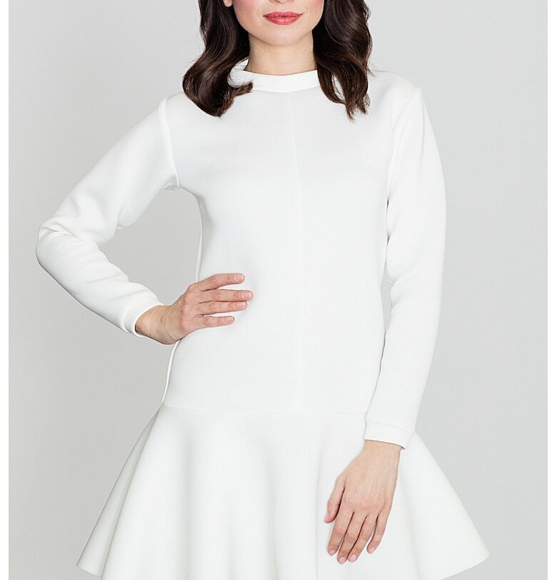 Ленитиф рокля K247 - екрю - изработена от олекотен полиестерен материал Lenitif