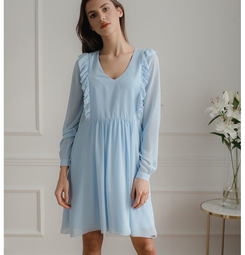 Ленитиф рокля L083 - синя - полиестер Lenitif