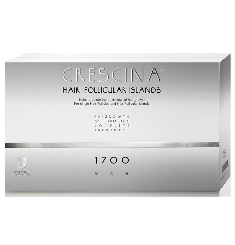 Лечение против изтъняване на косата при мъже  Follicular Islands 1700 - 10+10 ампули - Начален етап Crescina
