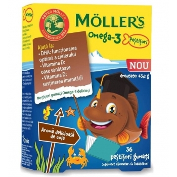 МЬОЛЕРС ОМЕГА 3 Желирани рибки КОЛА Х 36 цена