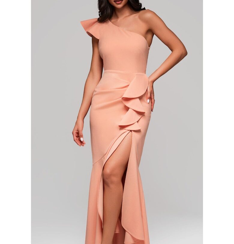 Макси вечерна рокля  LA-OM-DLR168 - Оранжев Larica