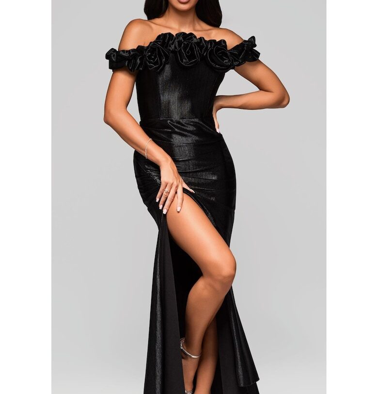 Макси вечерна рокля  LA-OM-DLR213 - Черен Larica