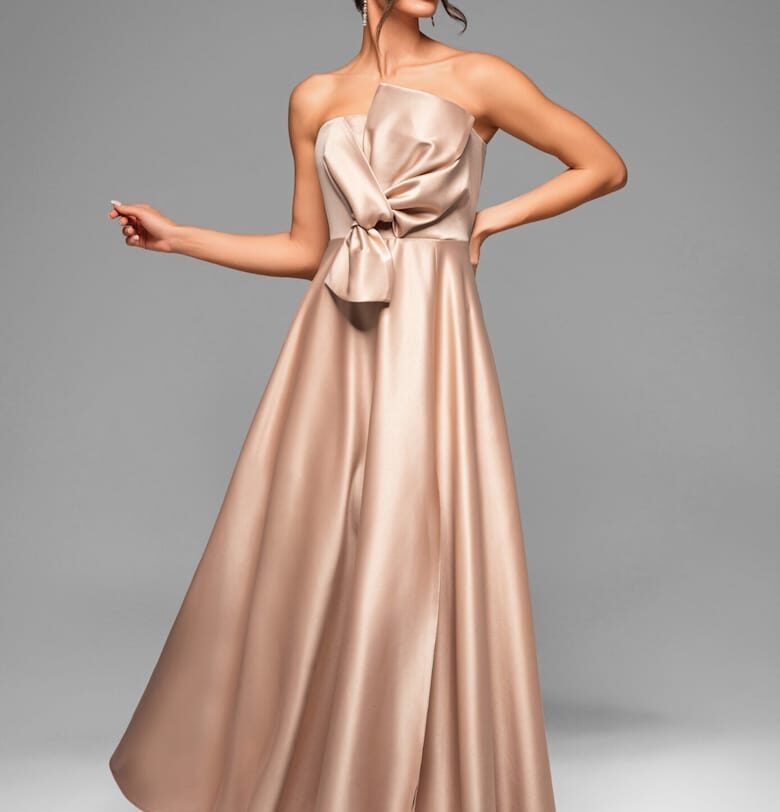 Макси вечерна рокля LACRICA LA-OM-DLR004 - Златист Larica