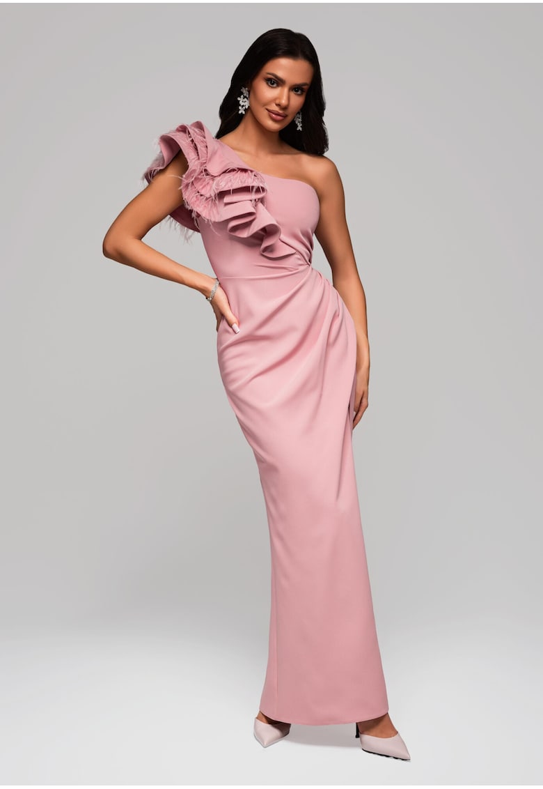 Макси вечерна рокля LACRICA LA-OM-DLR005 - Светлорозов Larica