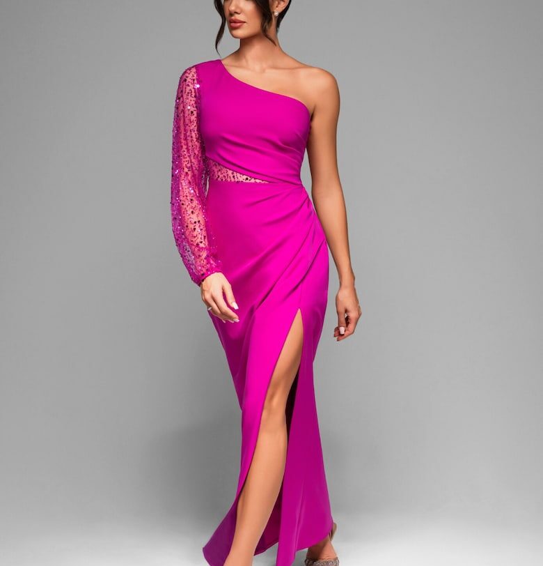 Макси вечерна рокля LACRICA LA-OM-DLR011 - Розово Larica