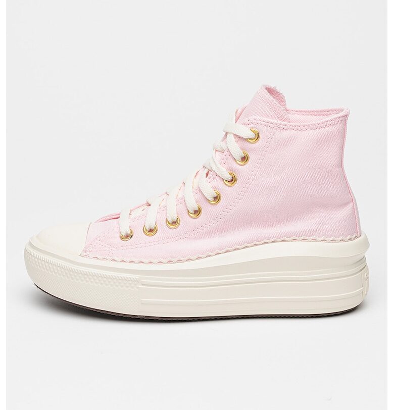 Маратонки Chuck Taylor All Star Move с равна платформа - Пастелнорозов Converse