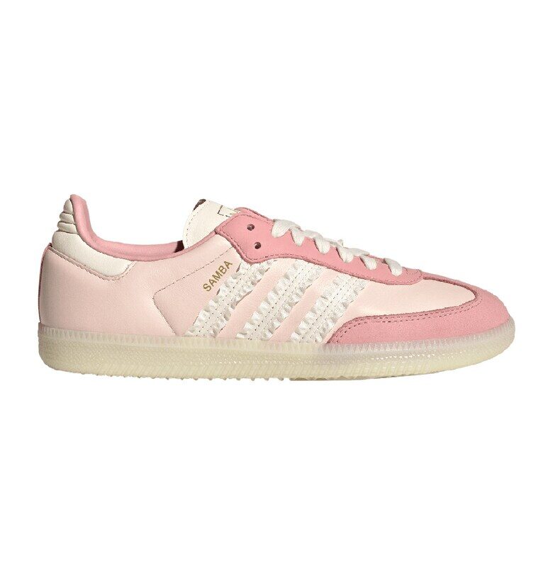 Маратонки Samba OG с кожа и велур - Бял/Светлорозов adidas Originals