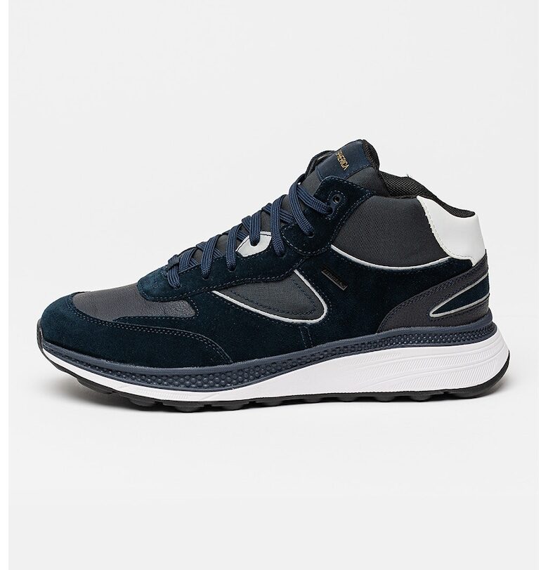 Маратонки Spherica с велур - Антрацитно сиво/Тъмносин Geox