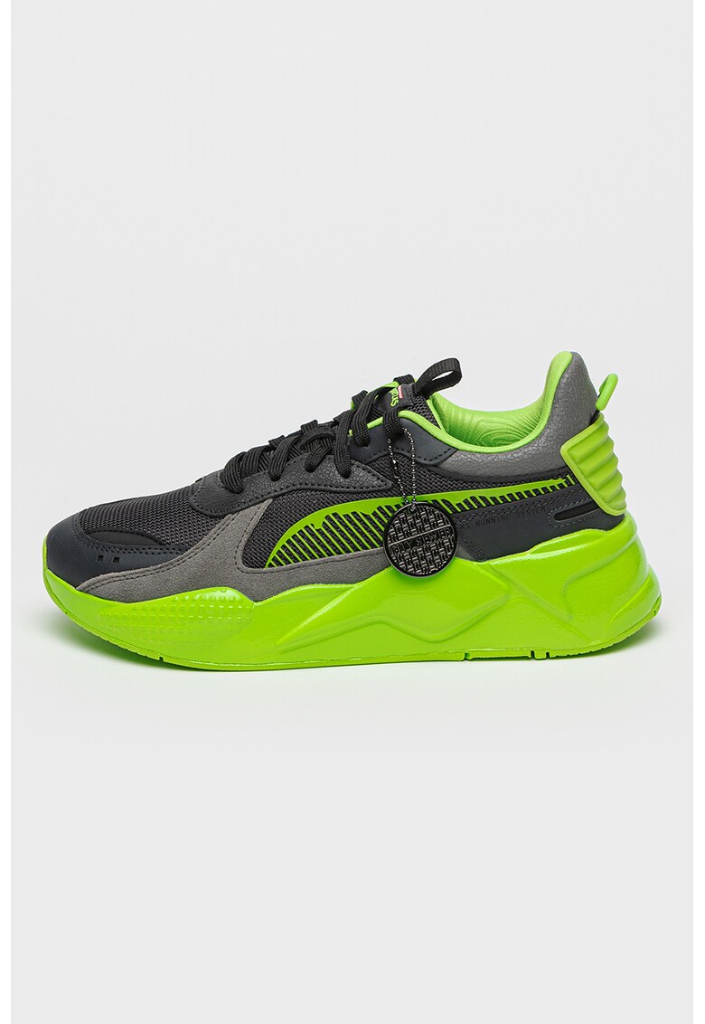 Маратонки TNMT с велур - Черен/Въглен сиво/Електриково Зелено Puma