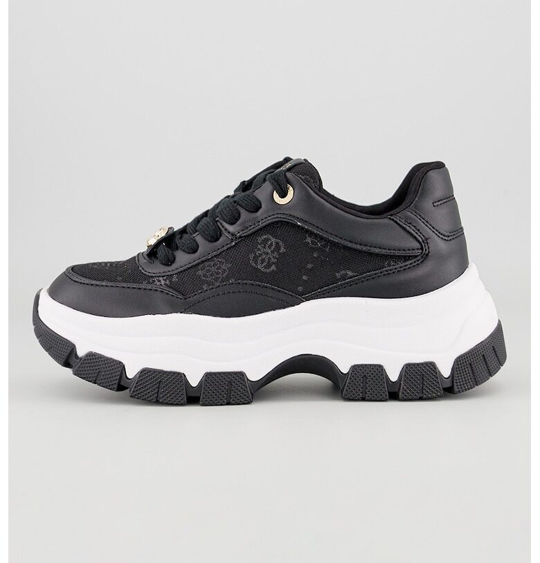 Маратонки от еко кожа с текстил - Черен GUESS