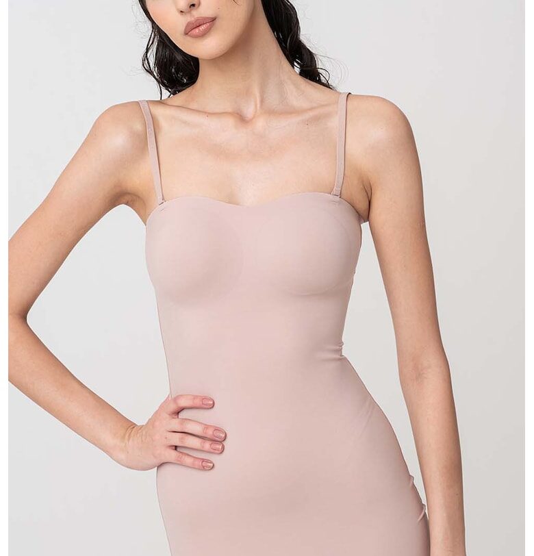 Боди с оформящ ефект и отделящи се презрамки - Тъмнобежово - CALVIN KLEIN