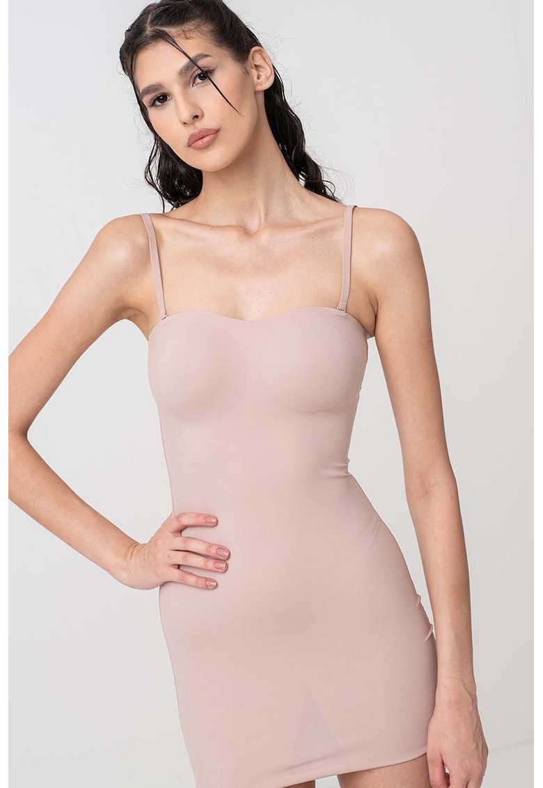 Боди с оформящ ефект и отделящи се презрамки - Тъмнобежово - CALVIN KLEIN